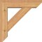 Ekena Millwork Traditional Slat Smooth Bracket w/ Offset Brace, Western Red Cedar, 5 1/2"W x 20"D x 20"H BKT0604X20X20TRA06SWR - alternate 4